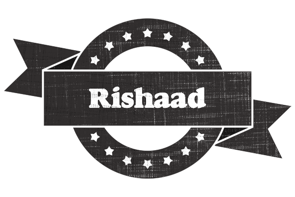 Rishaad grunge logo