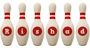 Rishad bowling-pin logo