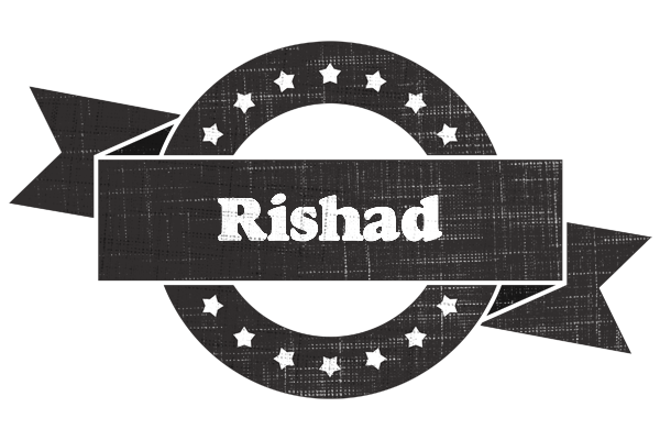 Rishad grunge logo