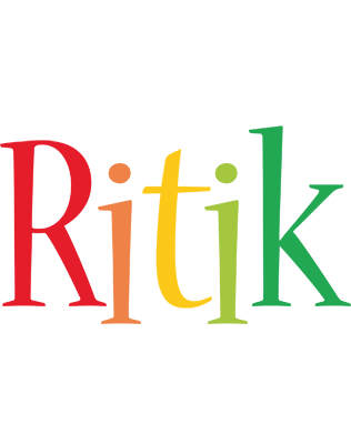 Ritik birthday logo