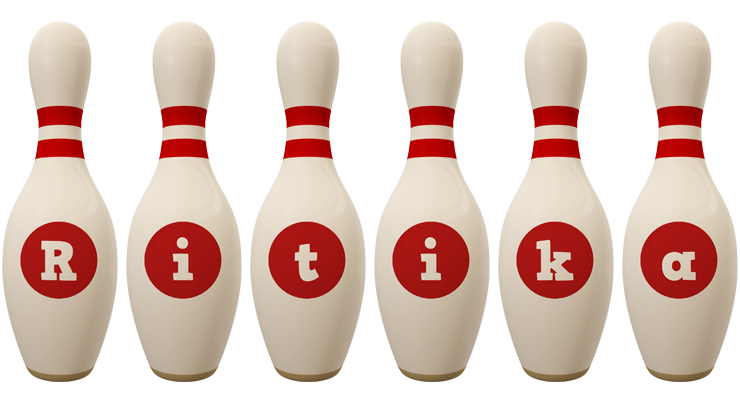 Ritika bowling-pin logo
