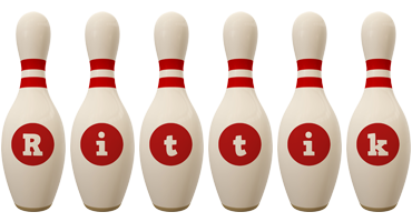 Rittik bowling-pin logo