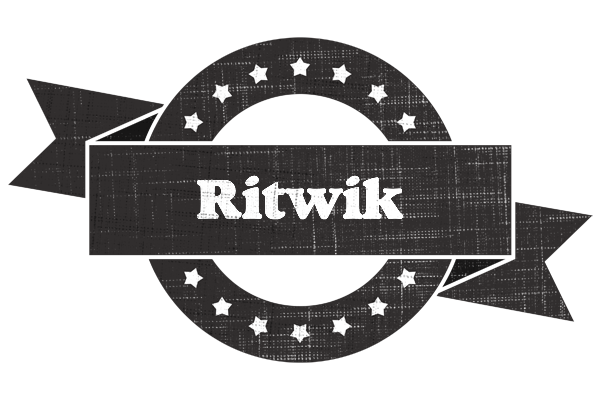 Ritwik grunge logo
