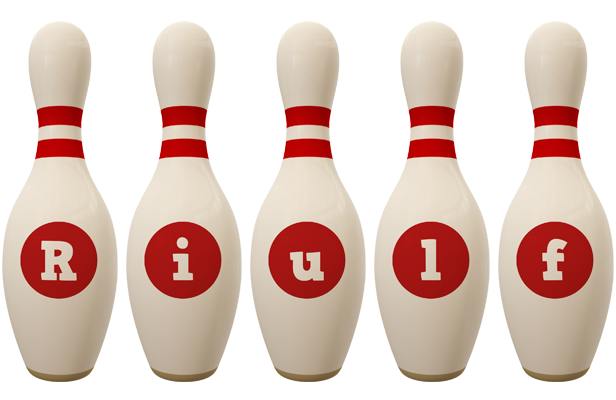 Riulf bowling-pin logo