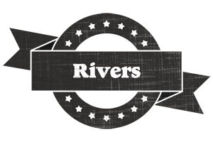 Rivers grunge logo