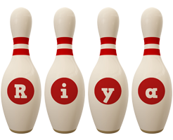 Riya bowling-pin logo