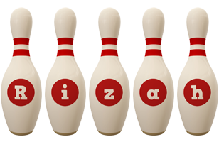 Rizah bowling-pin logo