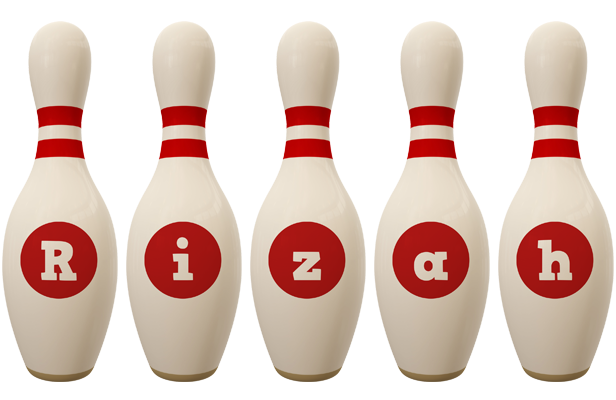 Rizah bowling-pin logo