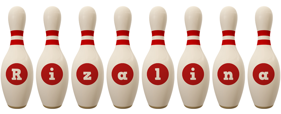 Rizalina bowling-pin logo