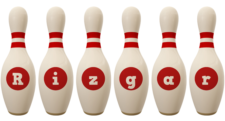 Rizgar bowling-pin logo