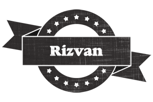 Rizvan grunge logo