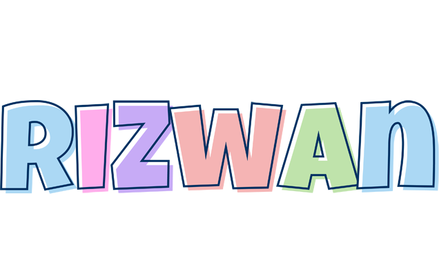 Rizwan pastel logo