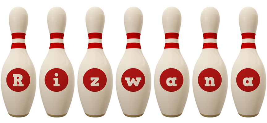 Rizwana bowling-pin logo