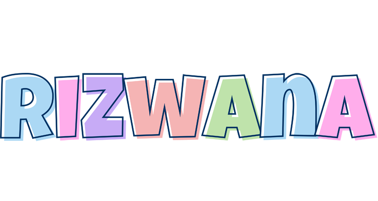 Rizwana pastel logo