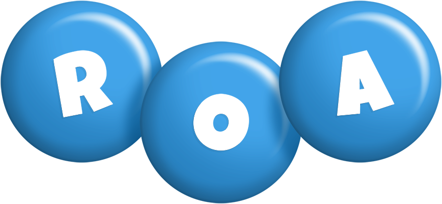Roa candy-blue logo