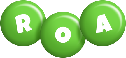 Roa candy-green logo