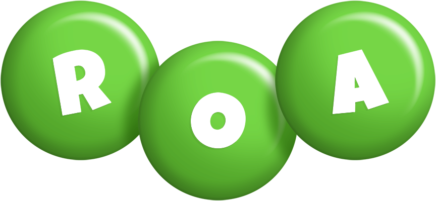 Roa candy-green logo
