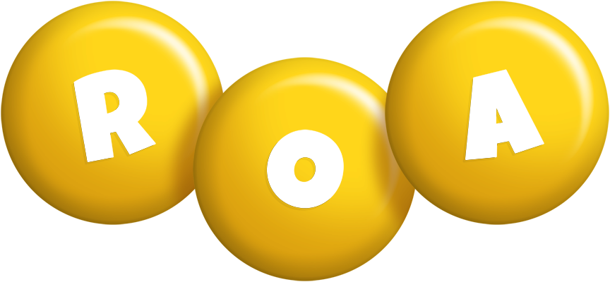 Roa candy-yellow logo