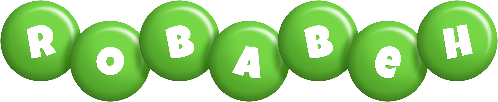 Robabeh candy-green logo