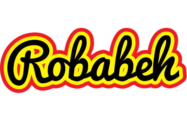 Robabeh flaming logo