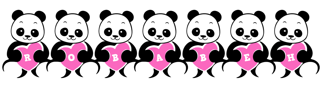 Robabeh love-panda logo