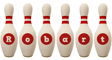 Robart bowling-pin logo