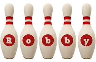 Robby bowling-pin logo