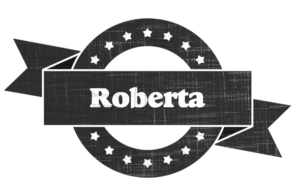 Roberta grunge logo