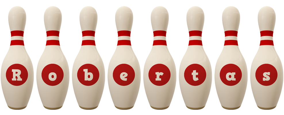 Robertas bowling-pin logo