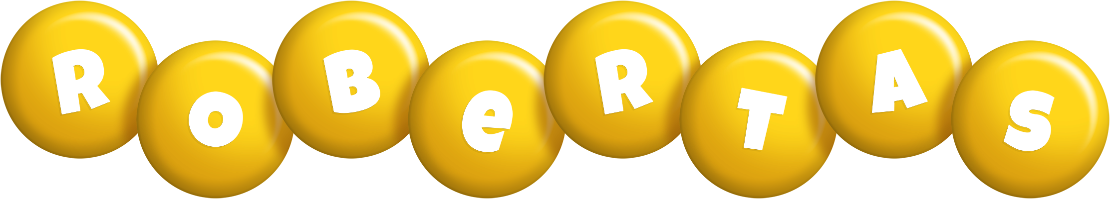 Robertas candy-yellow logo