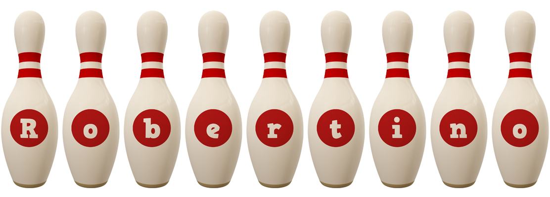 Robertino bowling-pin logo