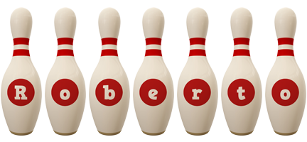 Roberto bowling-pin logo