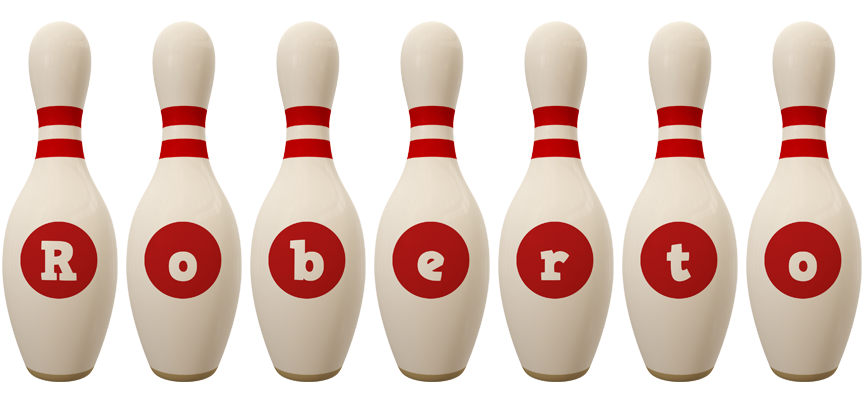 Roberto bowling-pin logo