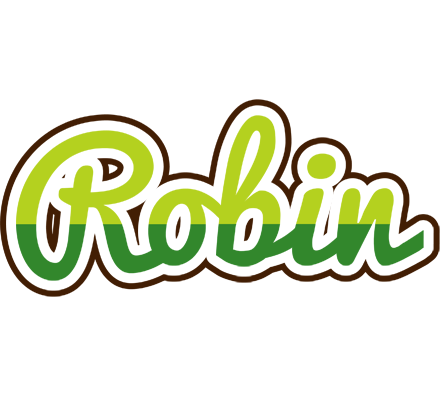 Robin golfing logo