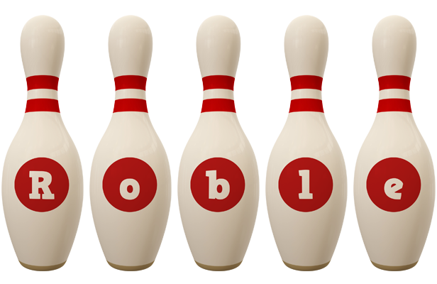 Roble bowling-pin logo