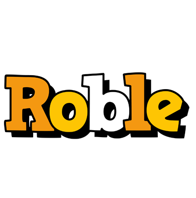 Roble cartoon logo
