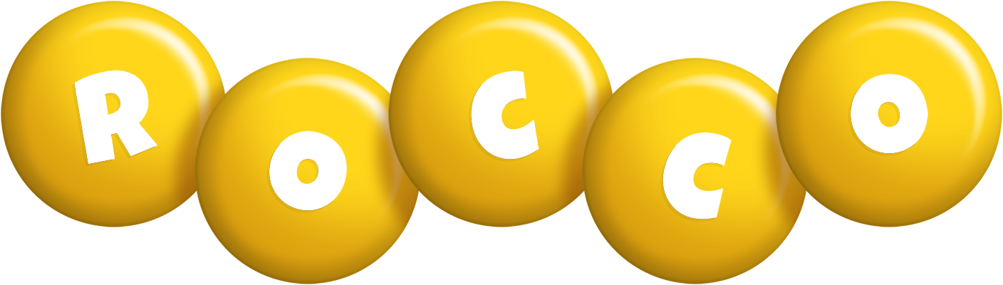 Rocco candy-yellow logo
