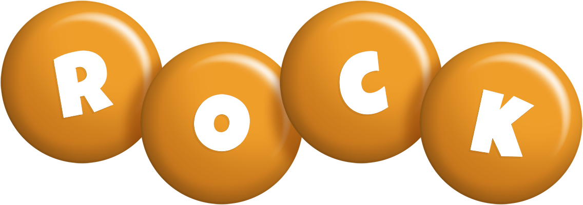 Rock candy-orange logo