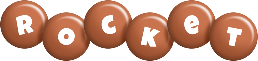 Rocket candy-brown logo