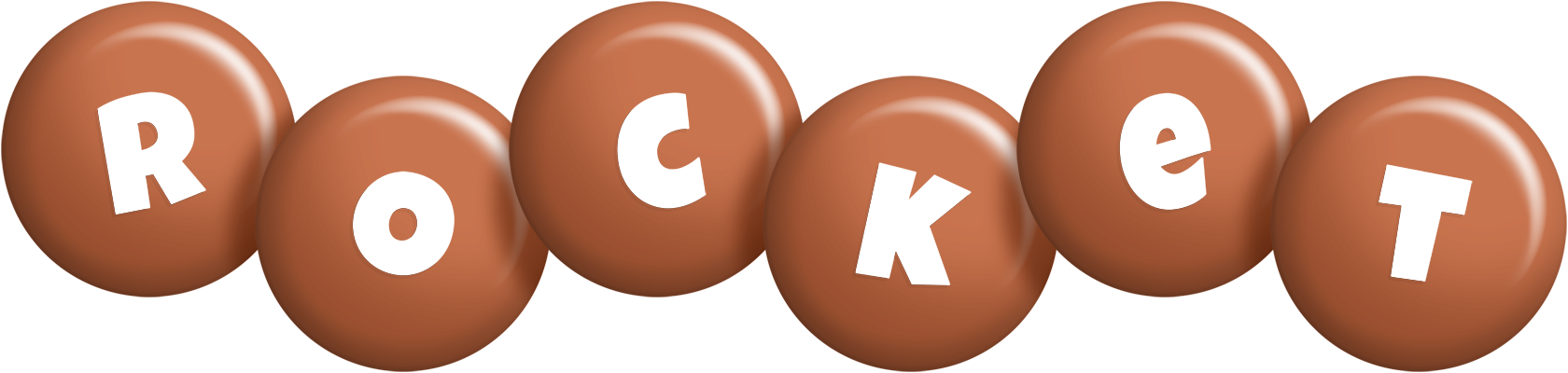 Rocket candy-brown logo