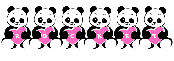 Rocket love-panda logo