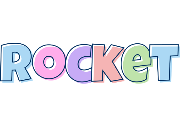 Rocket pastel logo