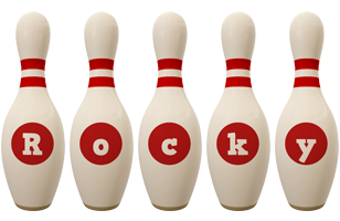 Rocky bowling-pin logo