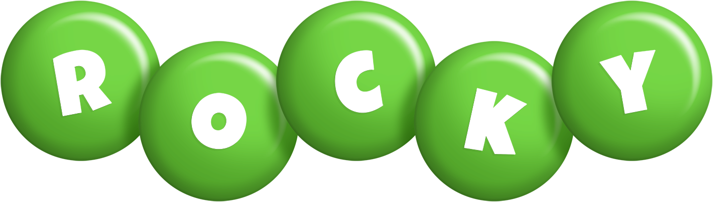 Rocky candy-green logo