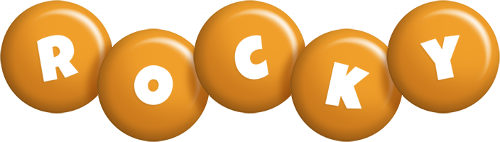 Rocky candy-orange logo