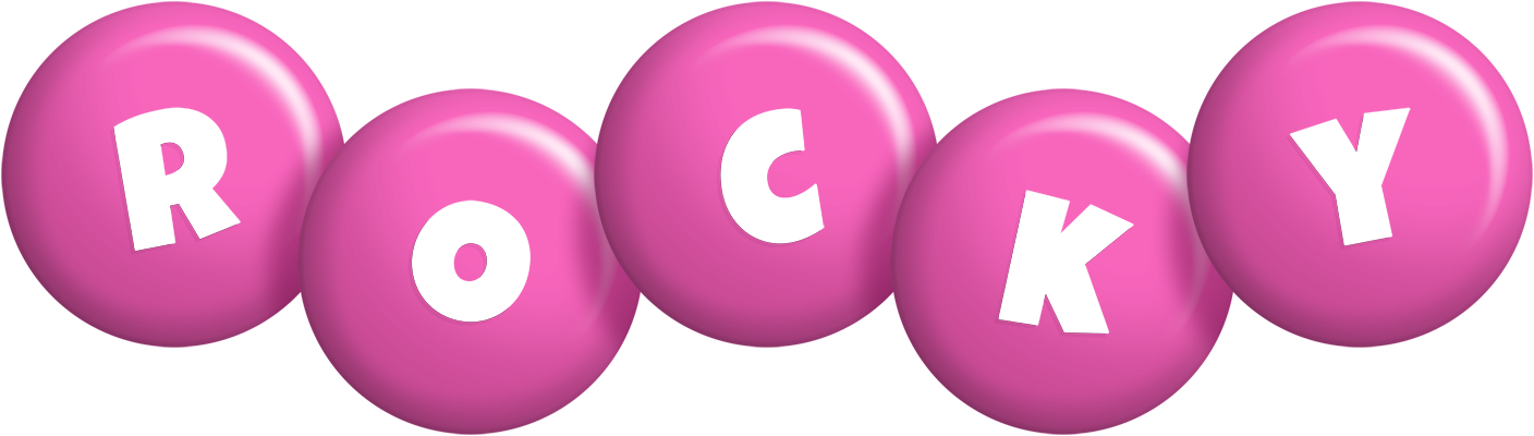 Rocky candy-pink logo