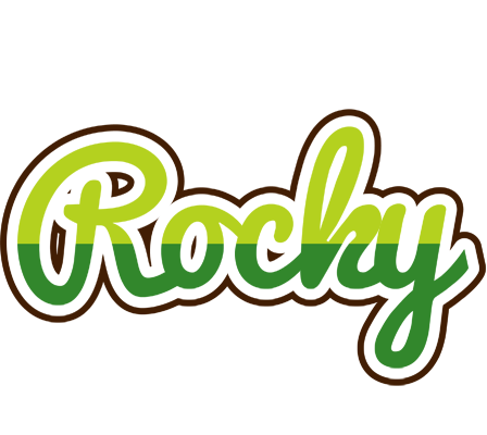 Rocky golfing logo