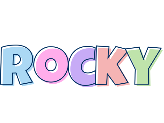 Rocky pastel logo