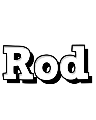 Rod snowing logo