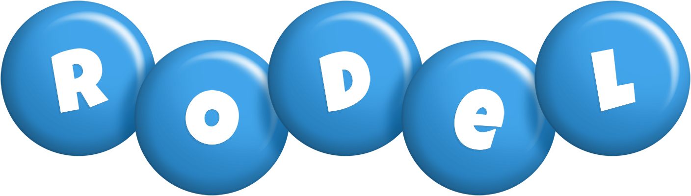 Rodel candy-blue logo